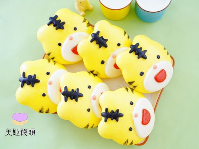 美姬饅頭 - 小老虎鮮乳造型饅頭-6入