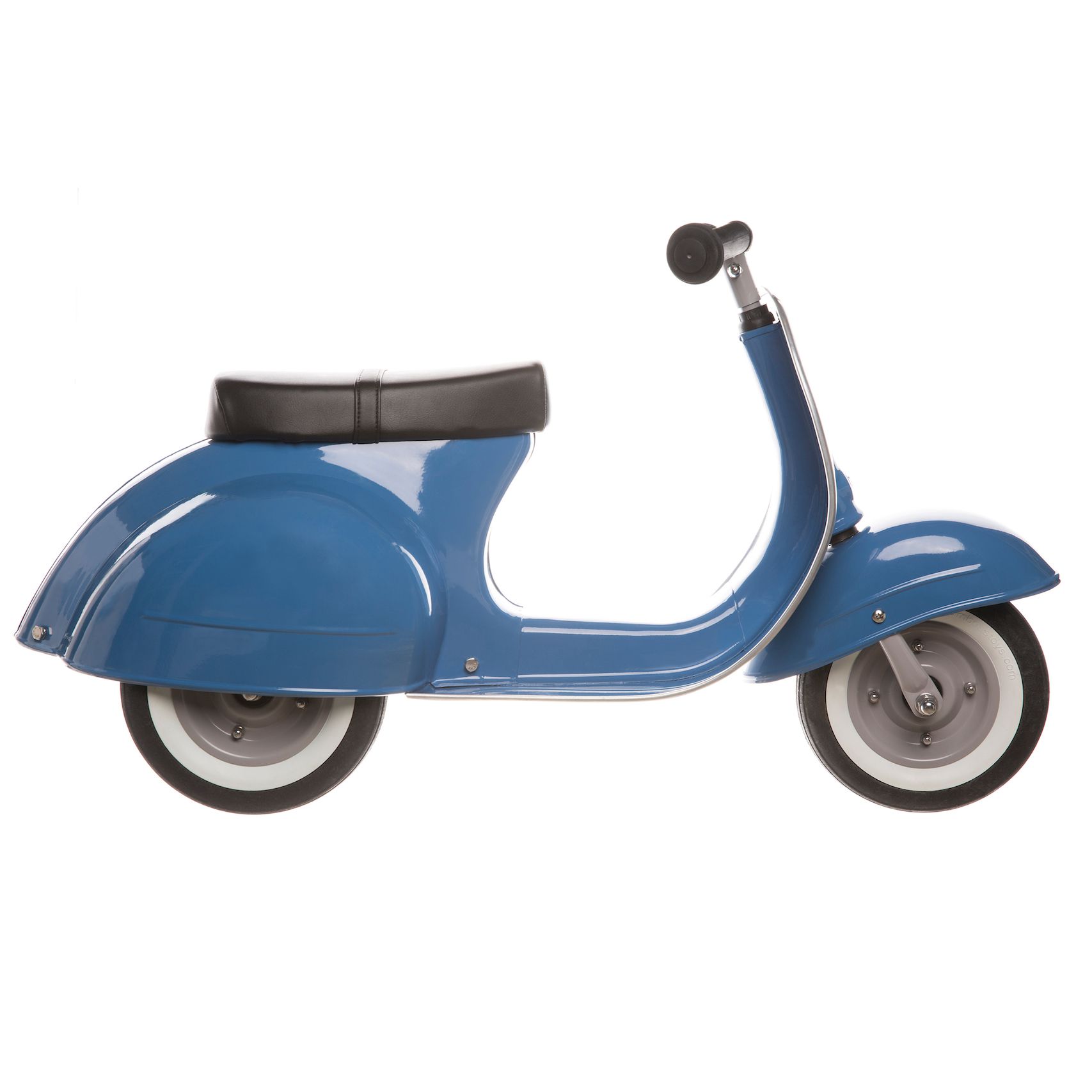 義大利Vespa - 【超值兩台組】Vespa電動玩具車-白+Ambosstoys PRIMO經典偉士牌復古造型滑步車-海星藍
