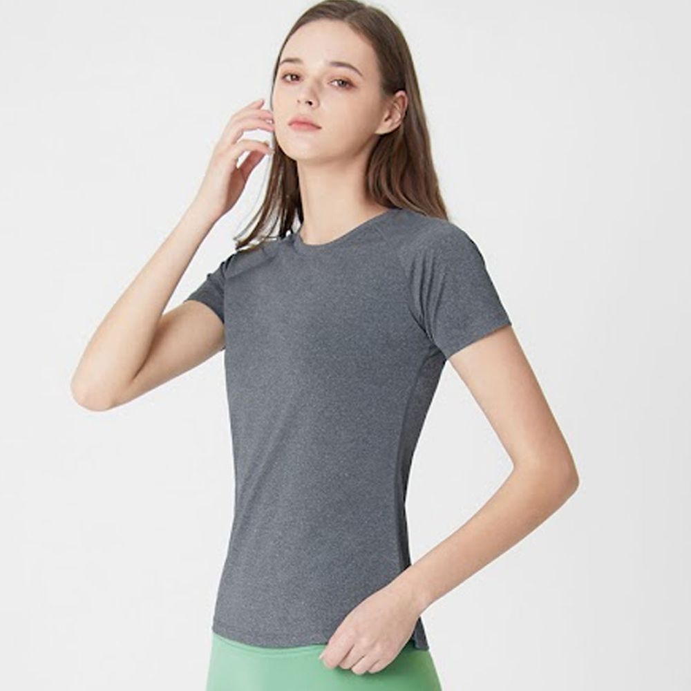SportyChic - Sleek防皺質感透氣T恤-PST0009-鐵灰色