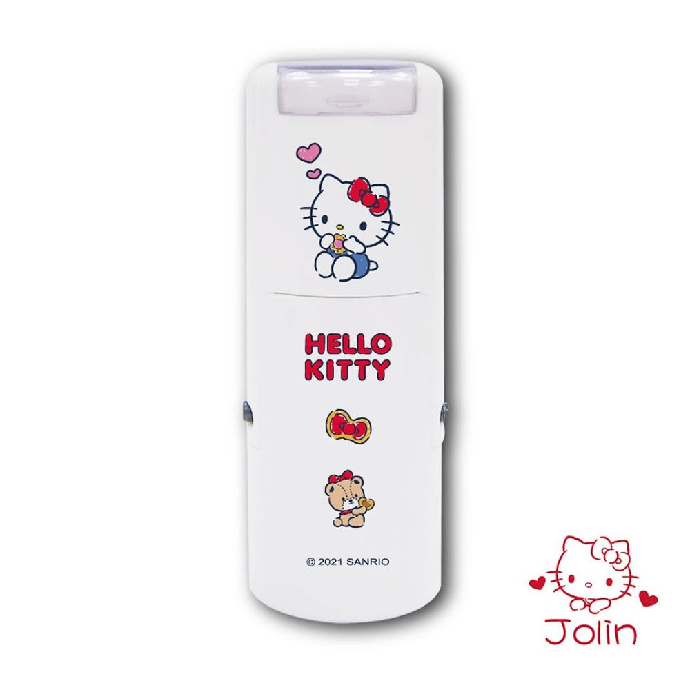 吉祥刻印 - Hello Kitty橡皮事務回墨印章-紅色墨-印面尺寸:圓形直徑1.2cm (印面尺寸:圓形直徑1.2cm)