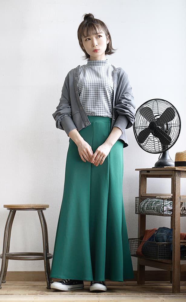 日本 zootie - 小清新復古格子五分袖上衣-藍