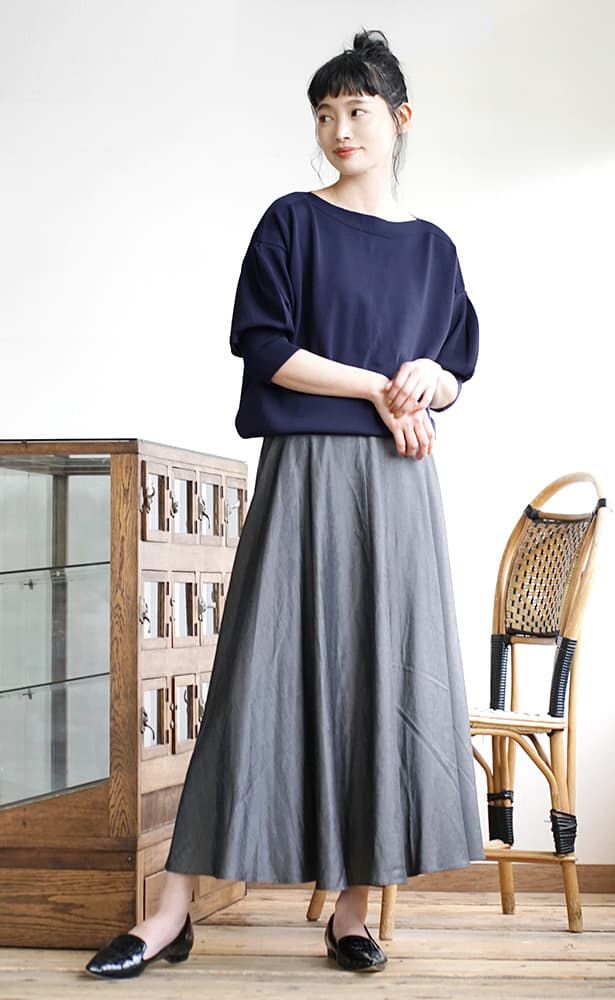 日本 zootie - 船型領澎澎輕薄針織五分袖上衣-水藍