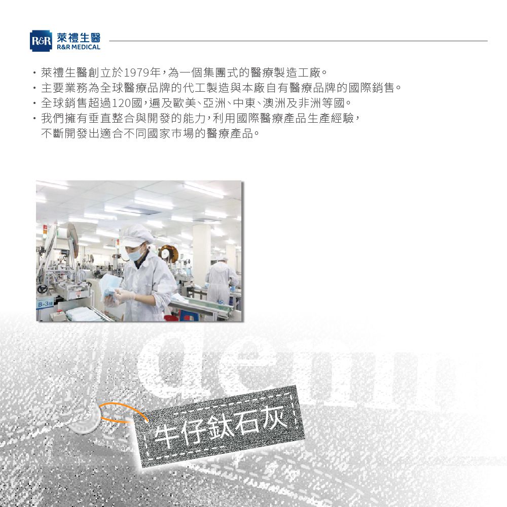 醫療防護口罩/成人 牛仔鈦石灰 30入盒裝(牛仔系列)-平面口罩