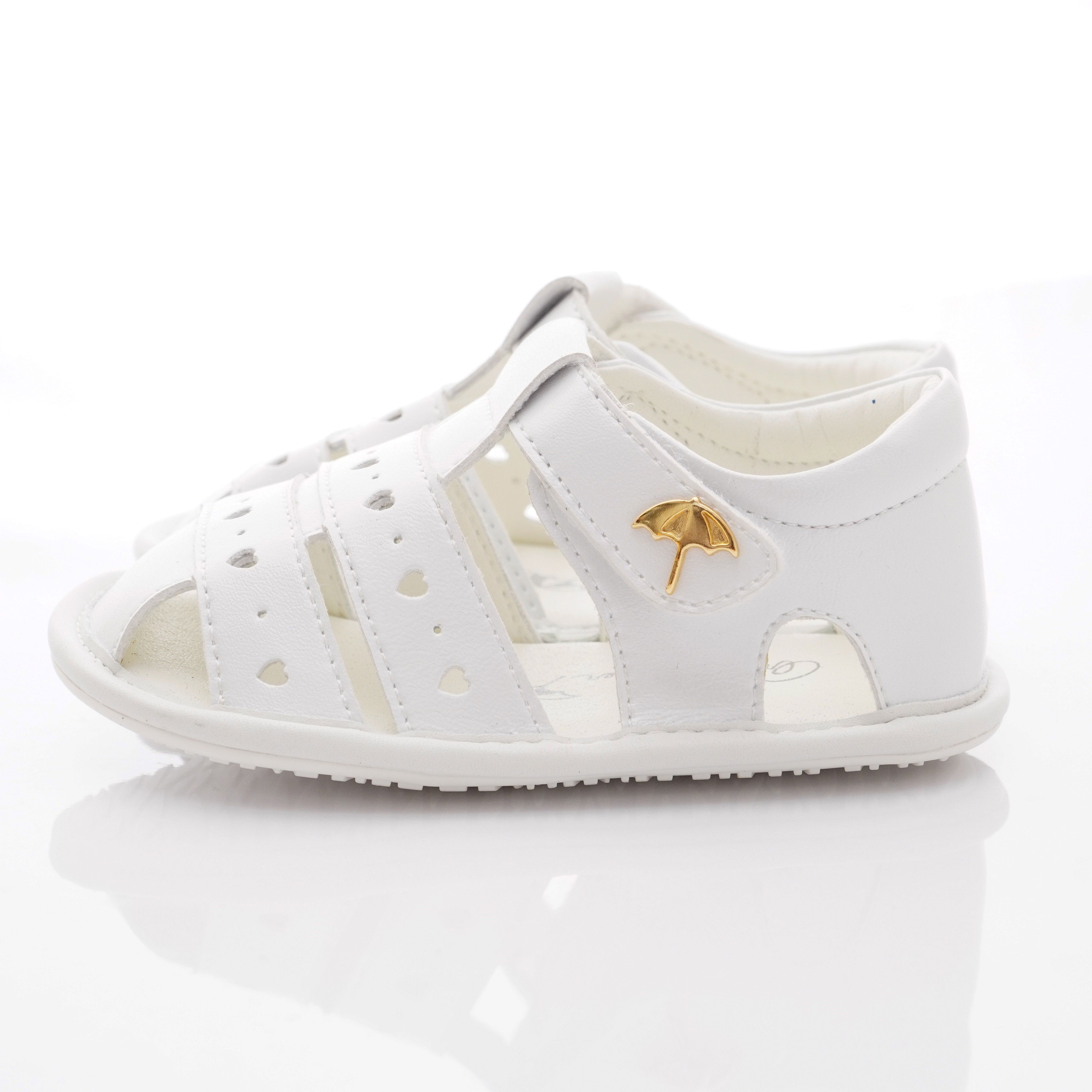 Arnold Palmer 雨傘牌 - 護趾軟軟學步涼鞋款(寶寶段)-白