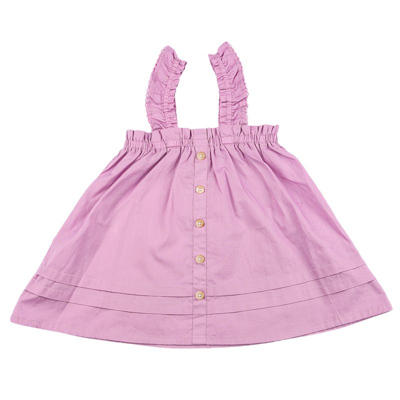 akachan honpo - 短袖上衣+洋裝-有肩釦-粉紅色