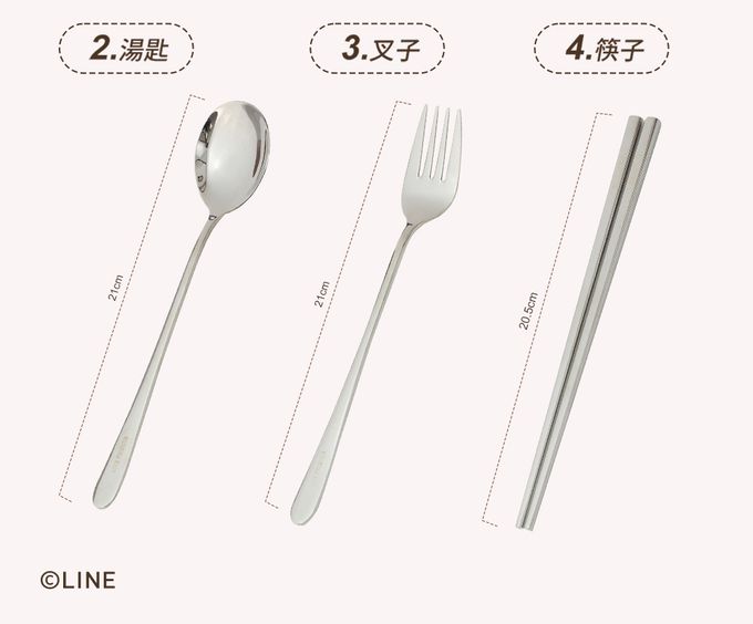 Hiromimi - LINE FRIENDS 宅家餐具四件組-熊大