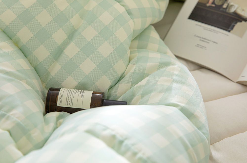 韓國 Maatila - 可水洗超細纖維桃皮感四季被-綠茶鬆餅