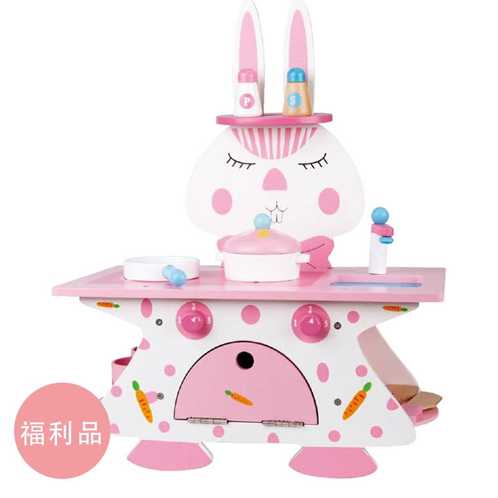 親親 Ching Ching - 福利品-粉紅兔廚房木製玩具組 MSN18004