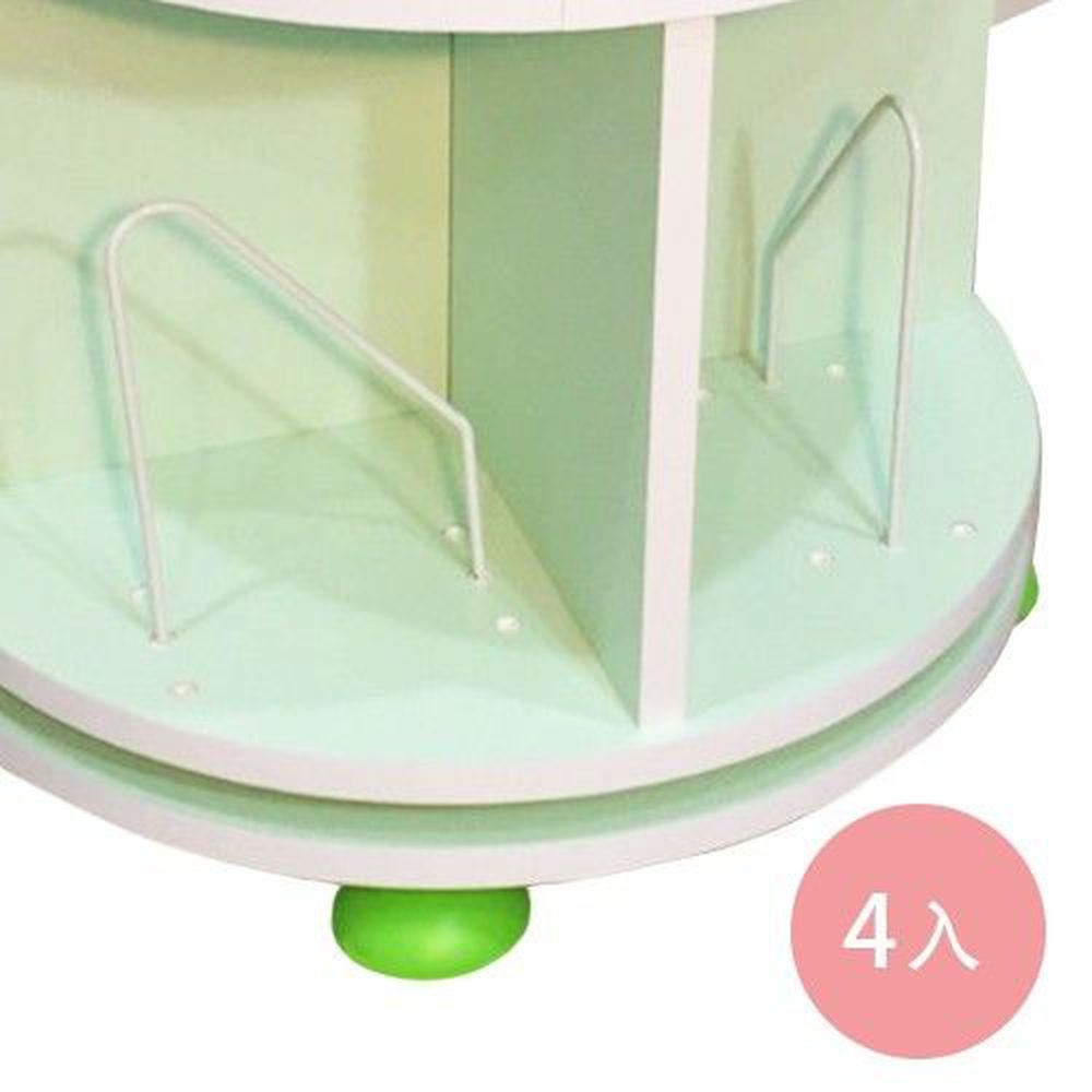 第一博士 - 360° 旋轉書櫃專用馬蹄水平儀-蘋果綠-4入/組