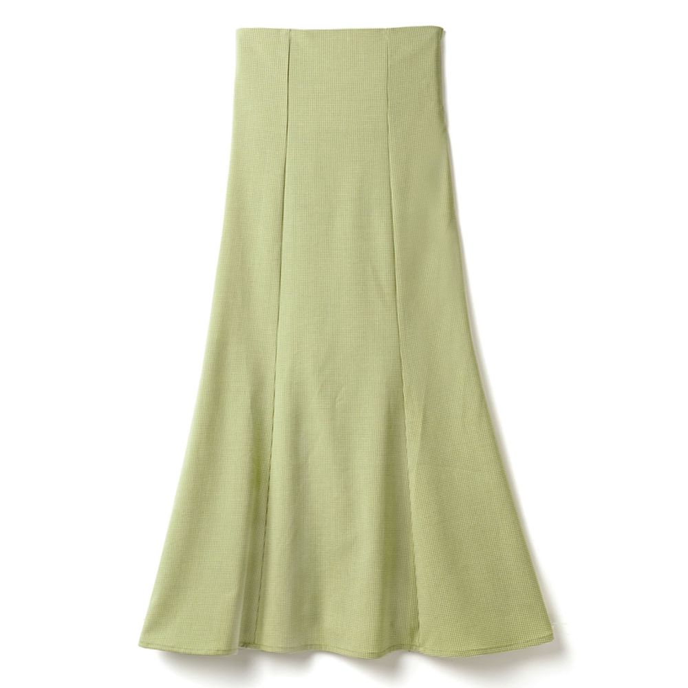 日本 GRL - 後腰綁帶設計修身魚尾長裙-蘋果綠