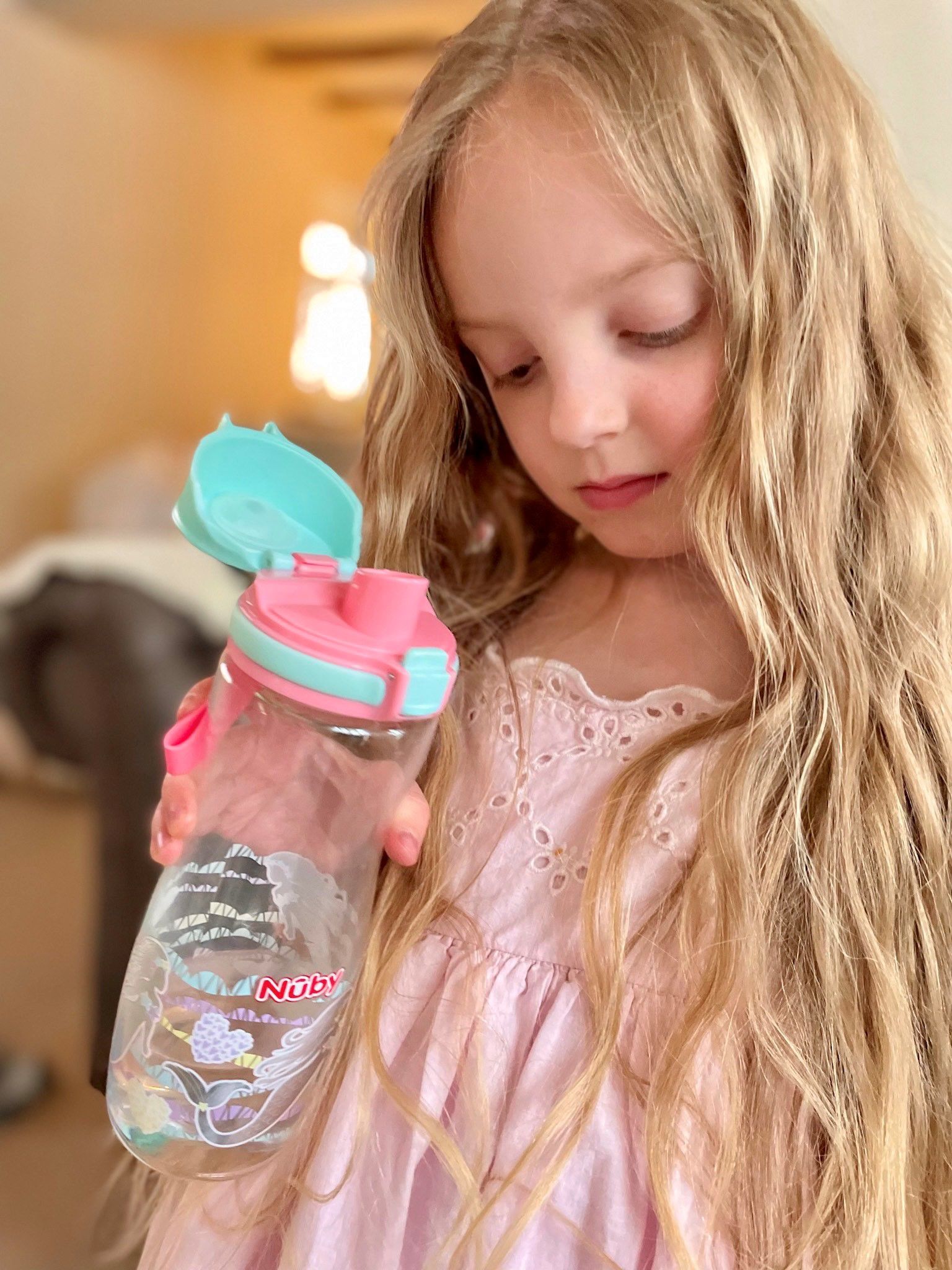 Nuby - 晶透直飲杯-美人魚-550ml