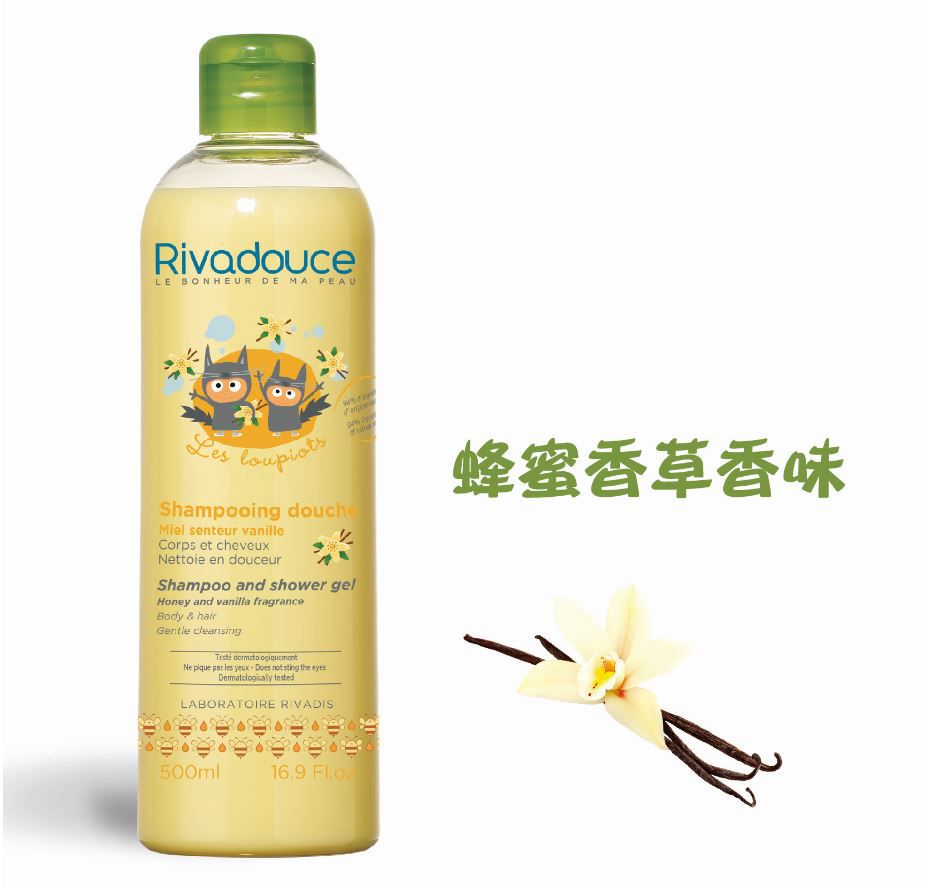 法國 法樂貝 - 洗髮沐浴露-蜂蜜香草香味-500ml