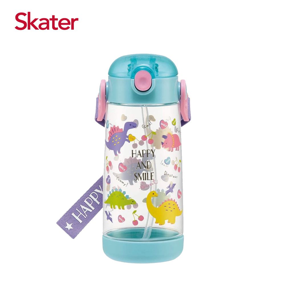 日本 SKATER - PET吸管水壺(480ml)-萌萌龍