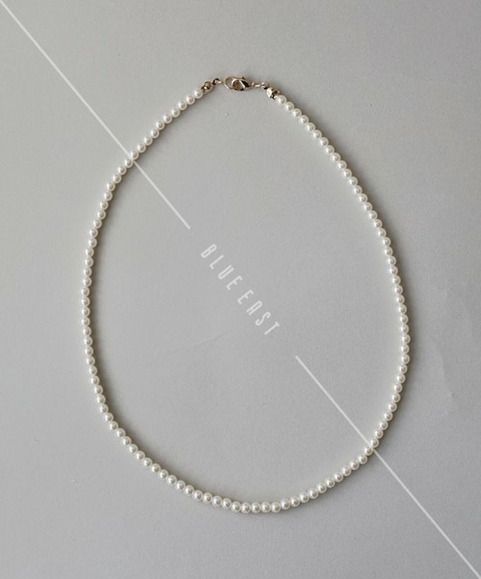 日本 BLUE EAST - 韓國製 珍珠波浪優雅雙層項鍊-銀
