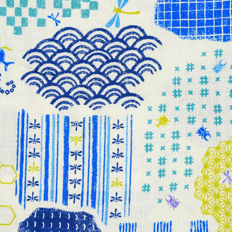 akachan honpo - 兩件式甚平-昆蟲-米白色