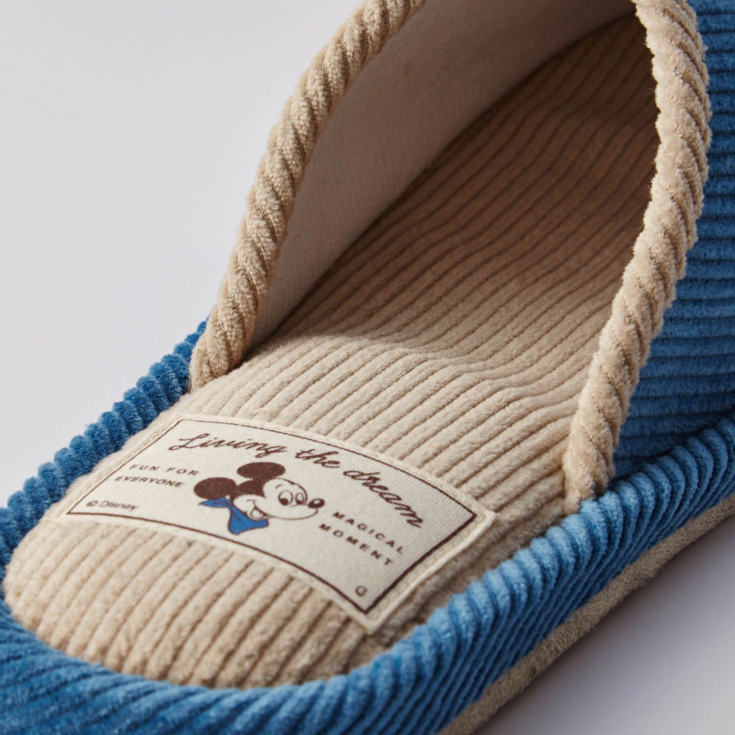 日本千趣會 - 迪士尼燈芯絨室內拖鞋-米妮-粉 (23-25cm)