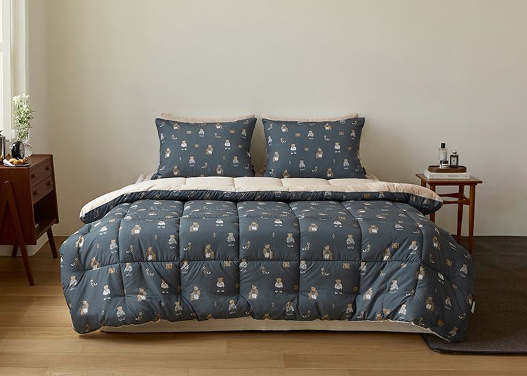 韓國 Maatila - 可水洗M2全方位抗菌防蟎棉被(冬被)-紳士熊熊