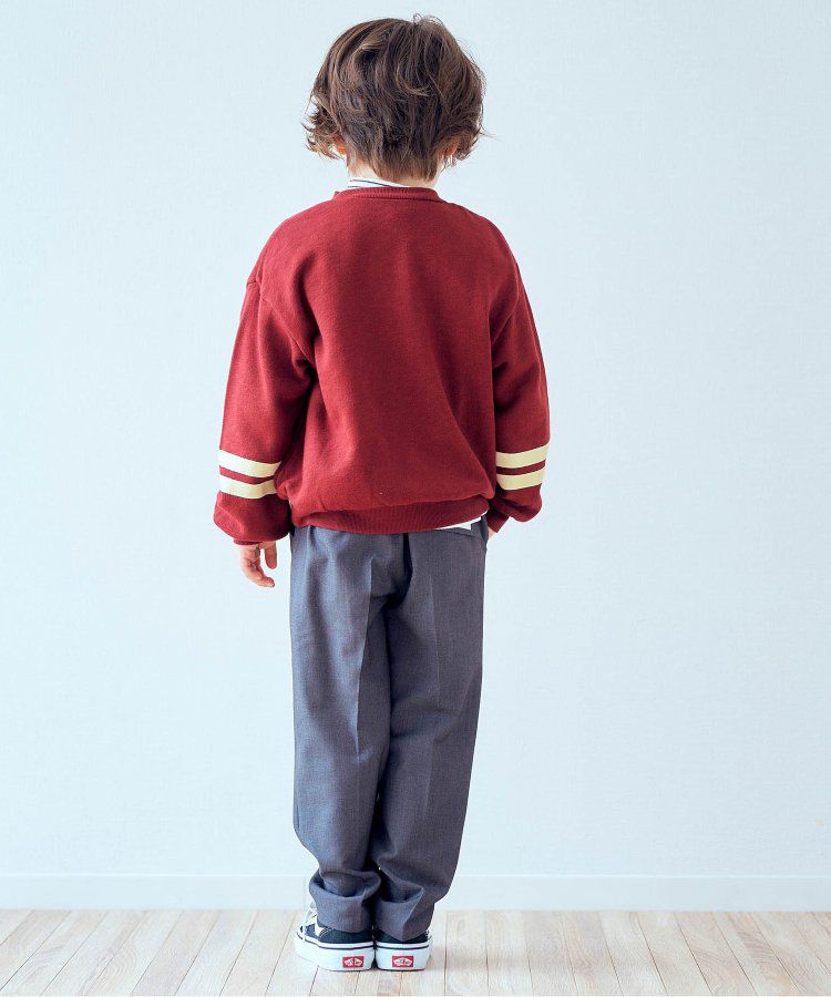 日本 apres les cours - 清爽學院風裏毛長袖運動衫-草綠