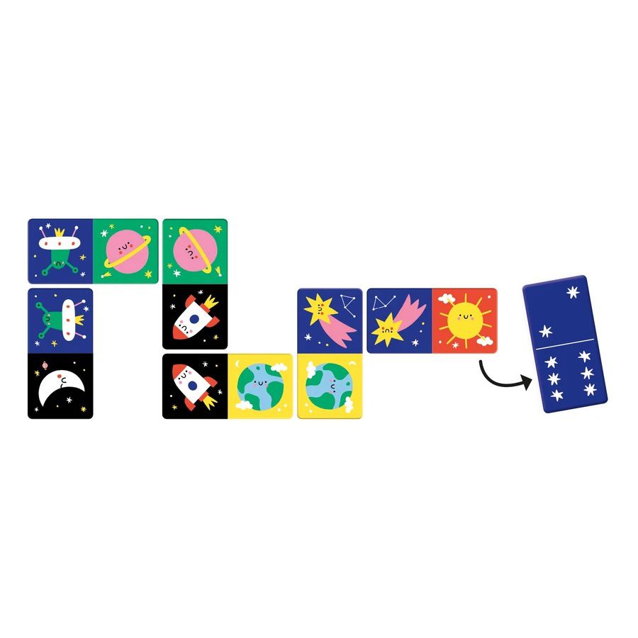 美國 mudpuppy - 多米諾骨牌遊戲-外太空