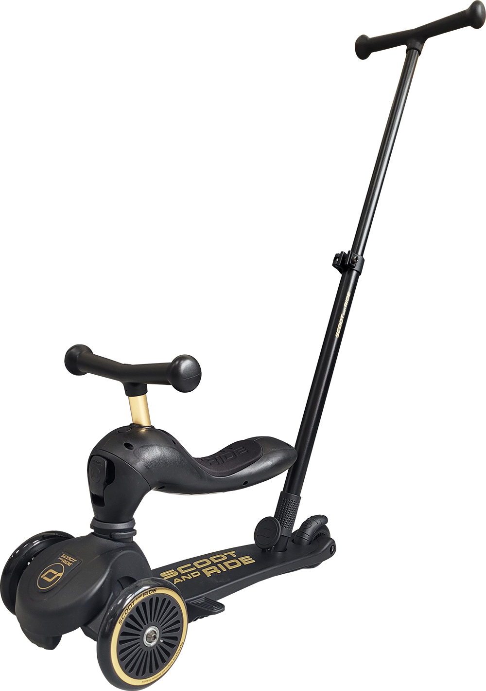 Kick 1 Push & Go 滑步滑板車-黑金