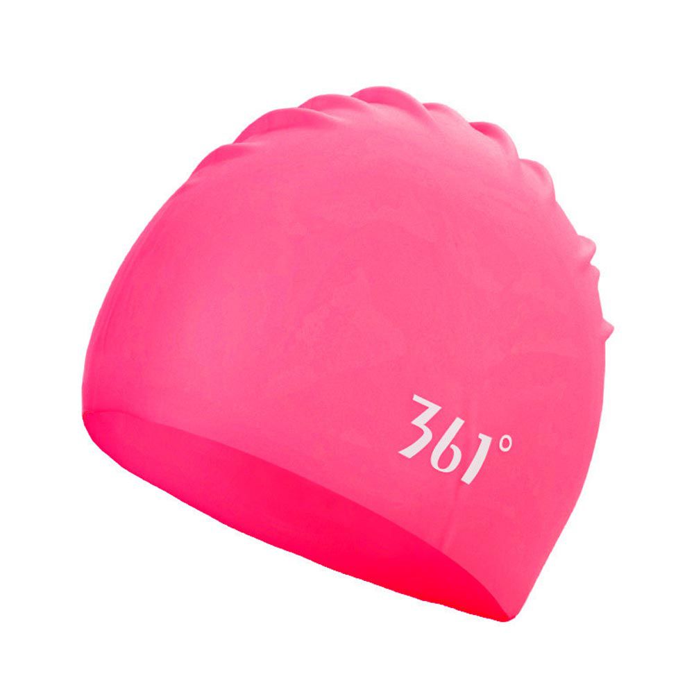 361° - 成人矽膠泳帽-亮粉色 (頭圍65cm以下)