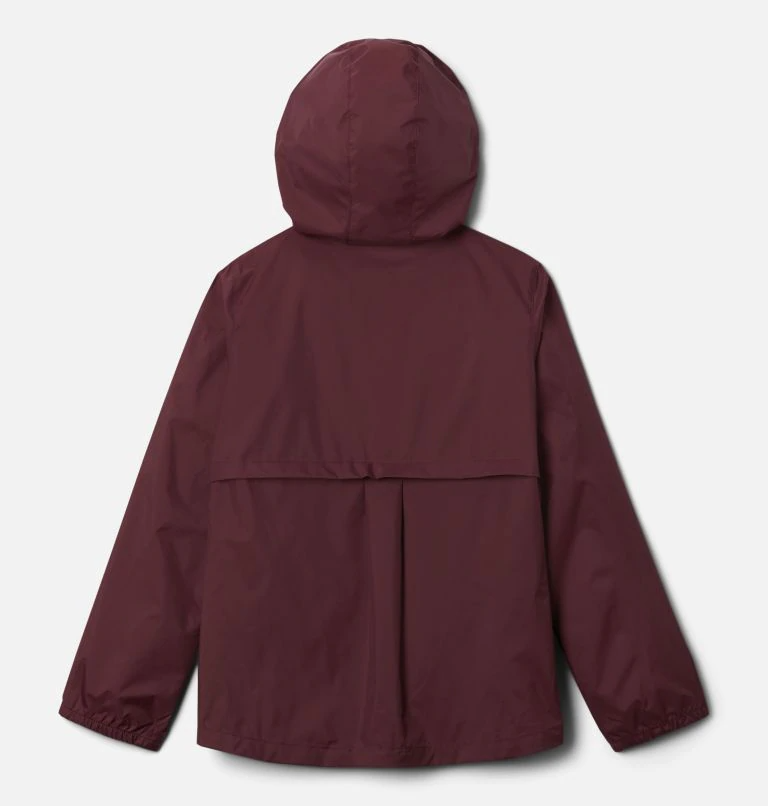Columbia - 兒童輕量防風防水外套-Malbec 酒紅色