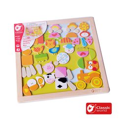 德國 ClassicWorld - 木製動物磁性拼圖《3534》