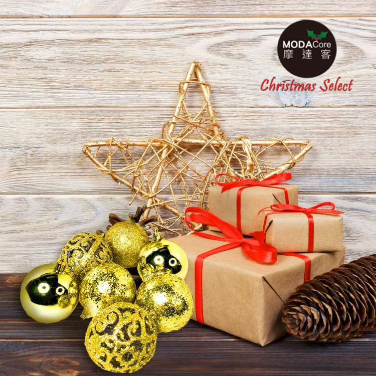 MODACore 摩達客 - 聖誕60mm(6CM)風華金系16入霧亮混款圓球吊飾組 | 聖誕樹裝飾球飾掛飾