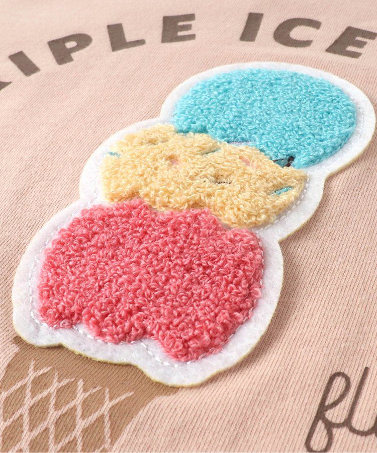 日本 apres les cours - 夏日印花清爽短袖上衣-三色冰淇淋-橘粉