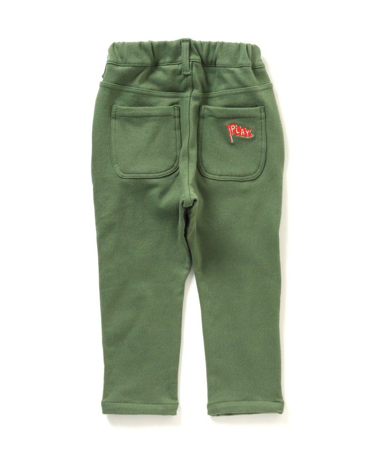 日本 BREEZE - 合身款裏毛保暖彈力長褲-芥末黃