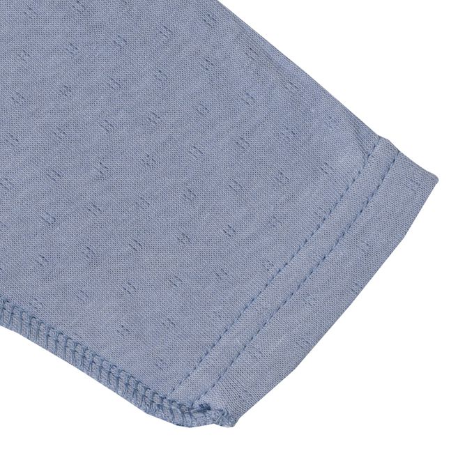 akachan honpo - 長袖圓領上衣2件組-蓬鬆棉 土星&火箭-藍色