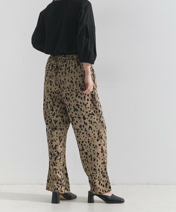 日本 le colis - [人氣款]個性派印花輕盈寬褲-斑點-黑