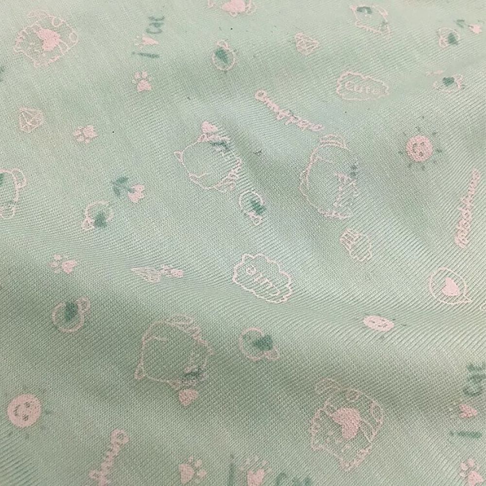 Annypepe - 女童95%天絲小肥貓三角褲-粉綠色 (100-150cm)