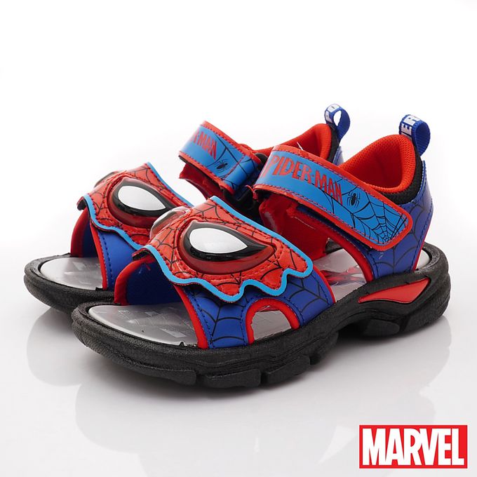 蜘蛛人電燈涼鞋-MNKT35122藍紅(中小童)-涼鞋-藍紅