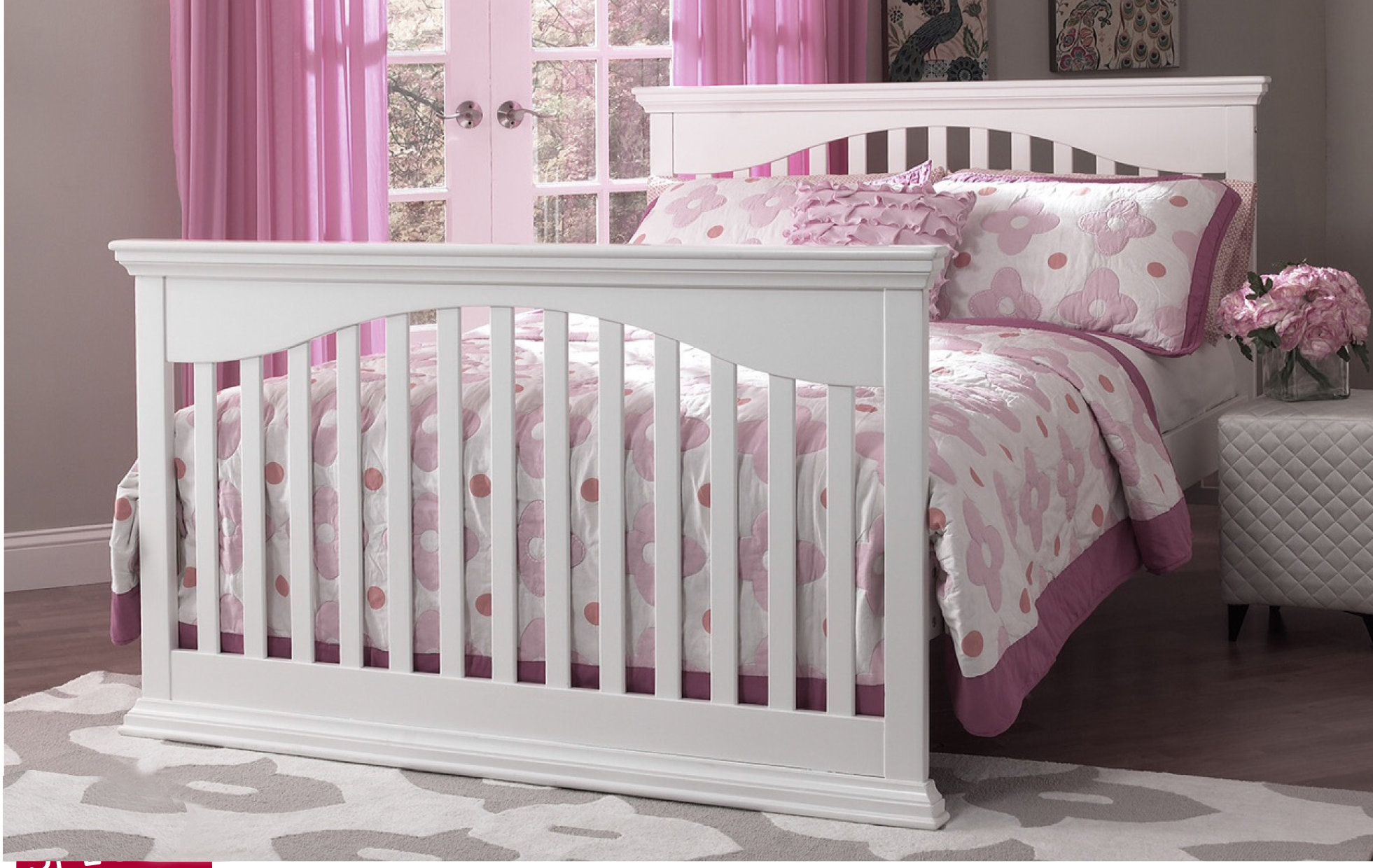 Rockland - 蓓莉4合1成長床-贈新款10cm床墊-灰色 (130X70)