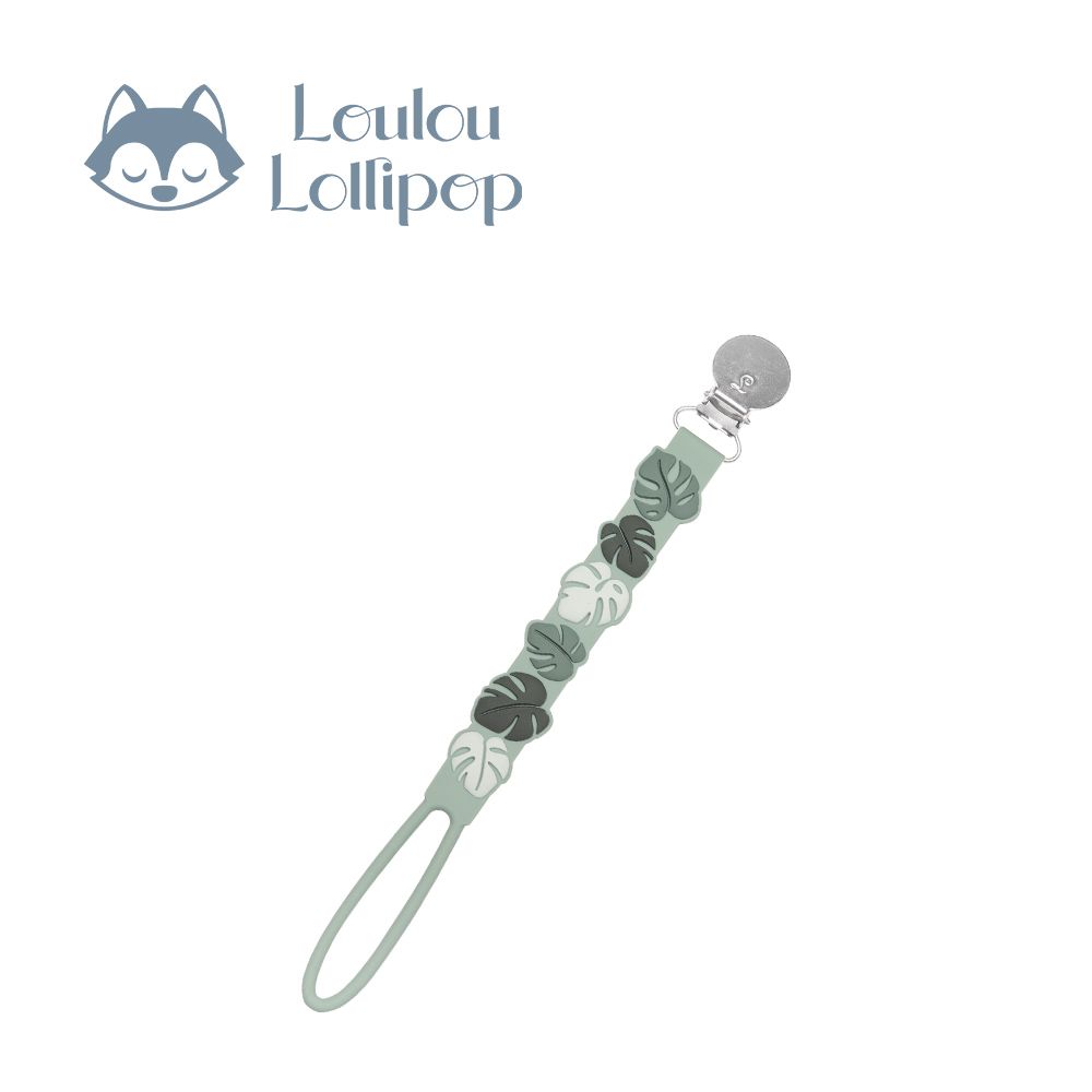 固齒器奶嘴鍊夾-龜背芋