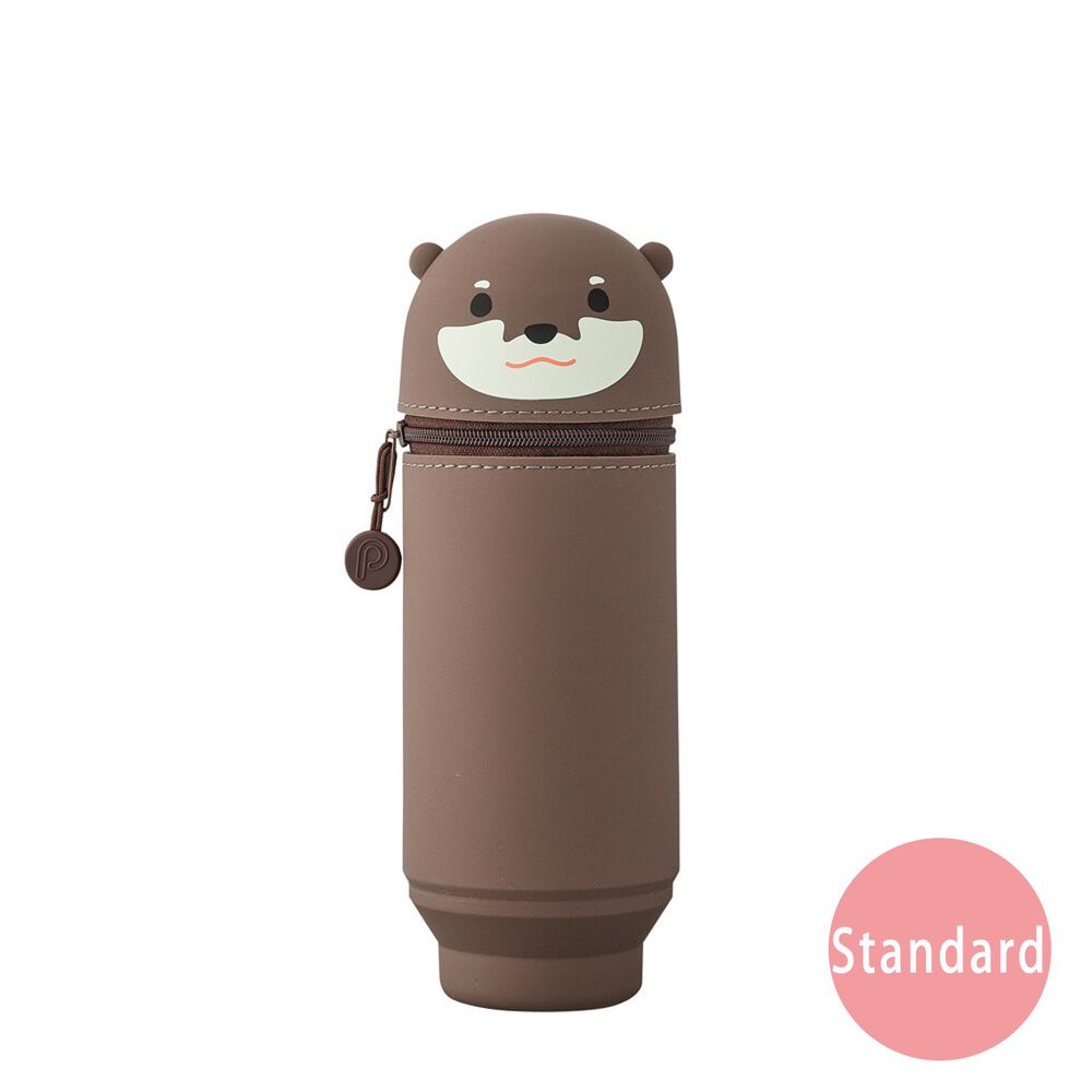 日本文具 LIHIT - 直立式可伸縮鉛筆盒(15支筆)-水獺 (Standard size)