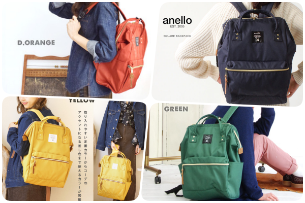 日本 Anello - 日本大開口牛津布後背包-Regular大尺寸-NV海軍藍