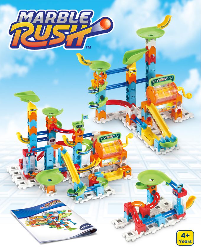 Vtech - 智能滾球積木建構遊戲賽道2入組(滾輪遊戲+飆速賽道)