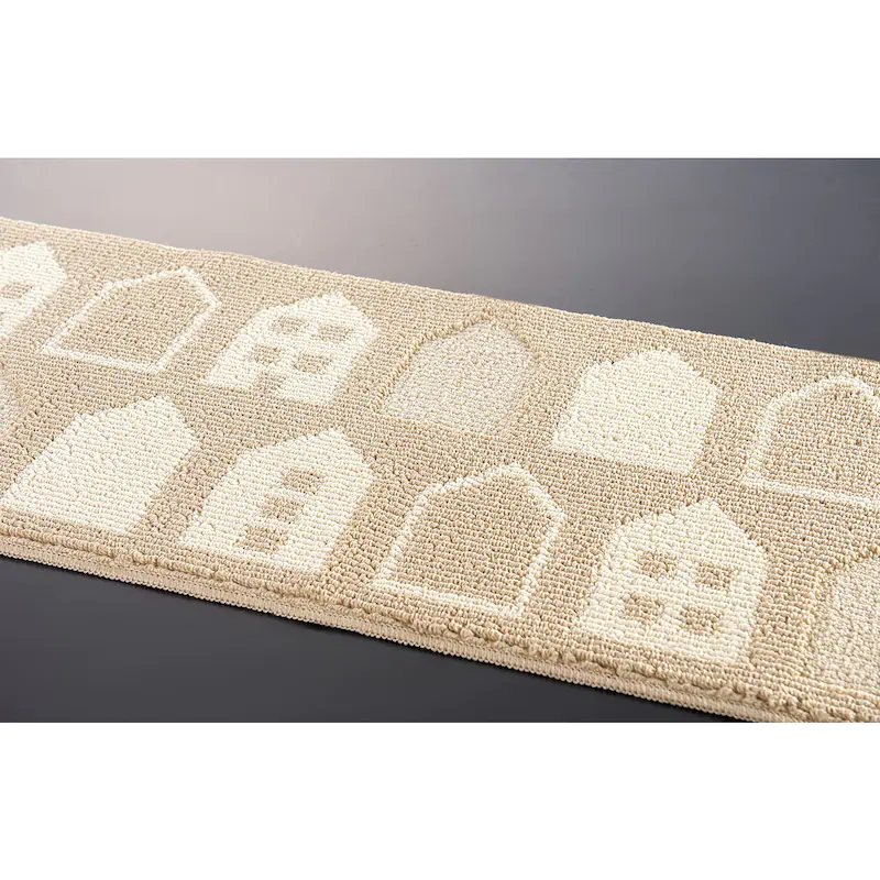 日本千趣會 - 北歐風 長條型腳踏墊(廚房/臥室)-小房子-粉