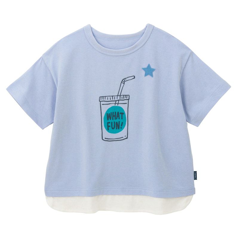 日本千趣會 - GITA 天竺棉印花短T-鬥牛犬散步-杏