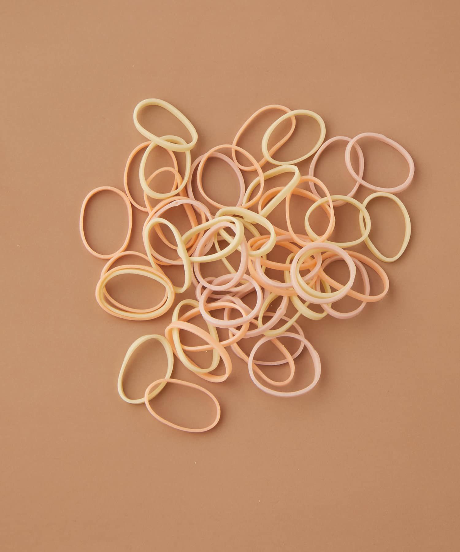 日本 Lattice - 兒童小圓髮夾+橡皮髮圈超值組-盒裝-粉橘色系