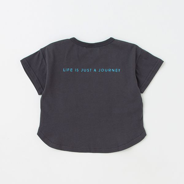 日本 petit main - [接觸冷感]昆蟲刺繡短袖上衣-黃綠