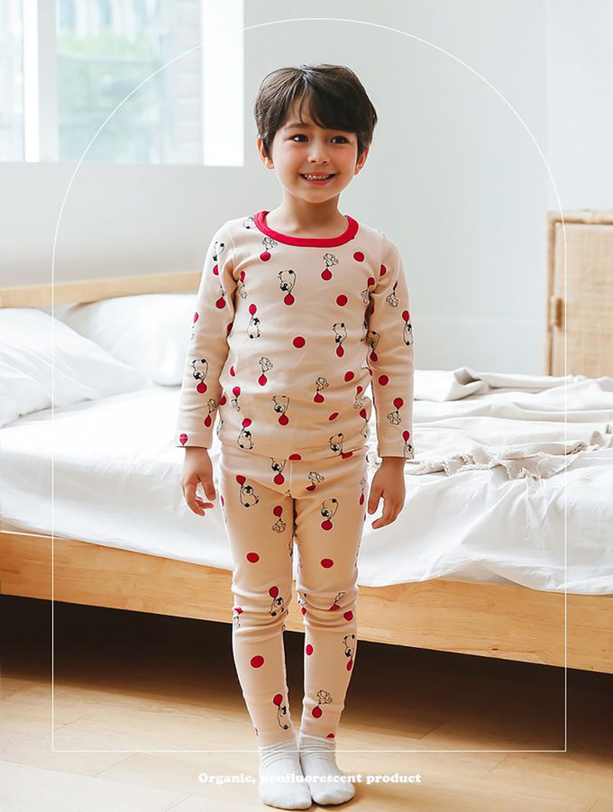 正韓 Puco - 超優質嬰幼兒/兒童長袖100% 有機純棉家居服/睡衣-企鵝寶貝