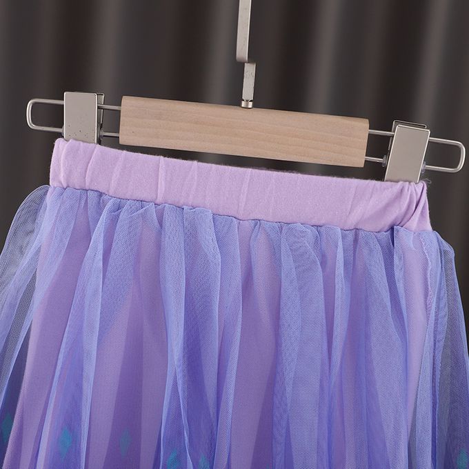 修身造型內搭褲-紗裙款-冰雪紫