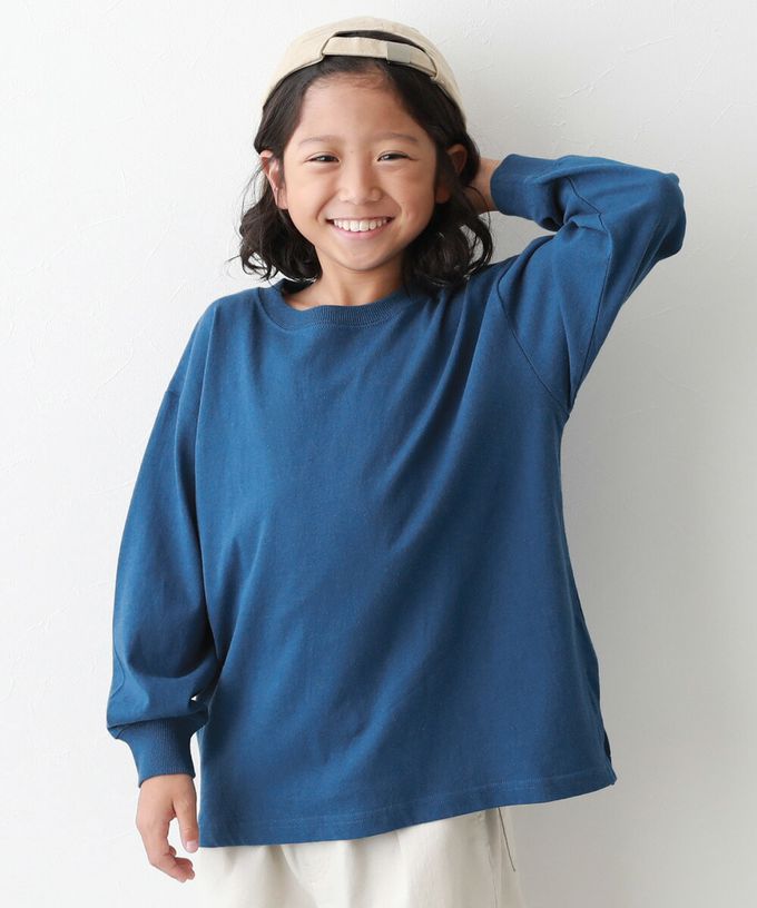 日本 devirock - 純棉耐洗百搭廓形長袖上衣-深灰紫