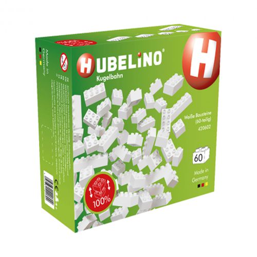 德國 HUBELiNO - 【擴充推薦】白色基礎積木-60PCS