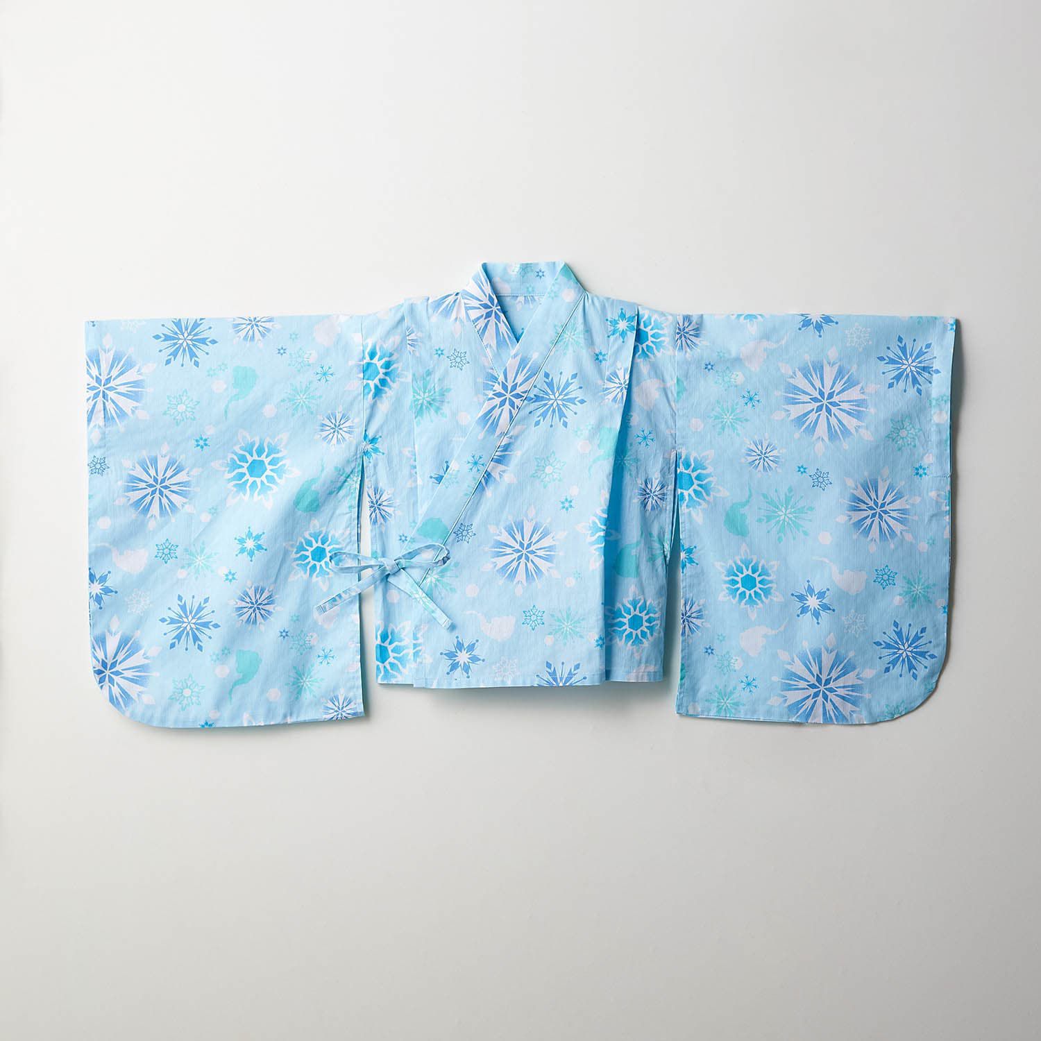 日本千趣會 - 迪士尼 可當洋裝穿的2 WAY浴衣組合-冰雪奇緣-水藍