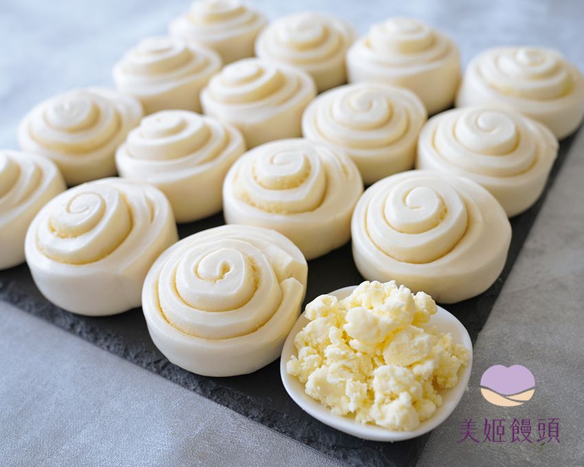 美姬饅頭 - 法式香草奶酥鮮乳饅頭捲-6入-50g/顆