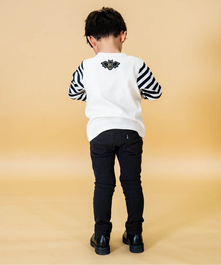 日本 BIT'Z - 萬聖節立體造型拼接長袖上衣-南瓜-白